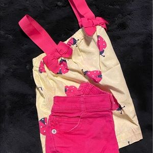 Girls 2T top with shorts